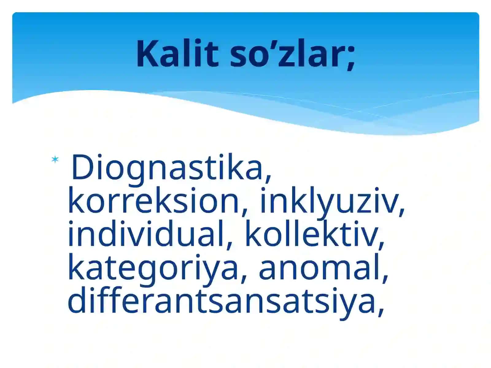 Pedagogik diognastika. Korreksion pedagogika va inklyuziv ta’lim asoslari. 3