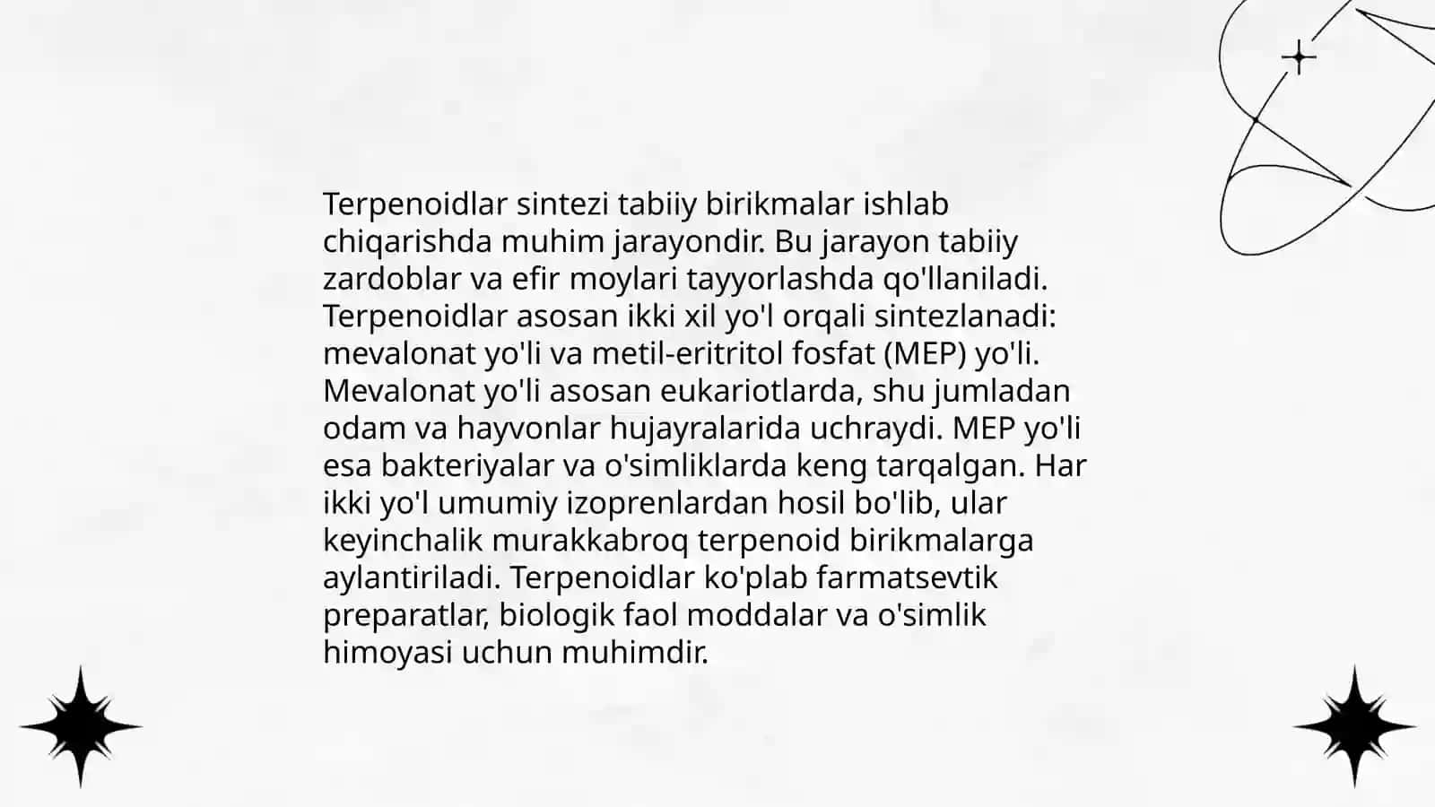 Terpenoidlar ishlab chiqarish usullari 3