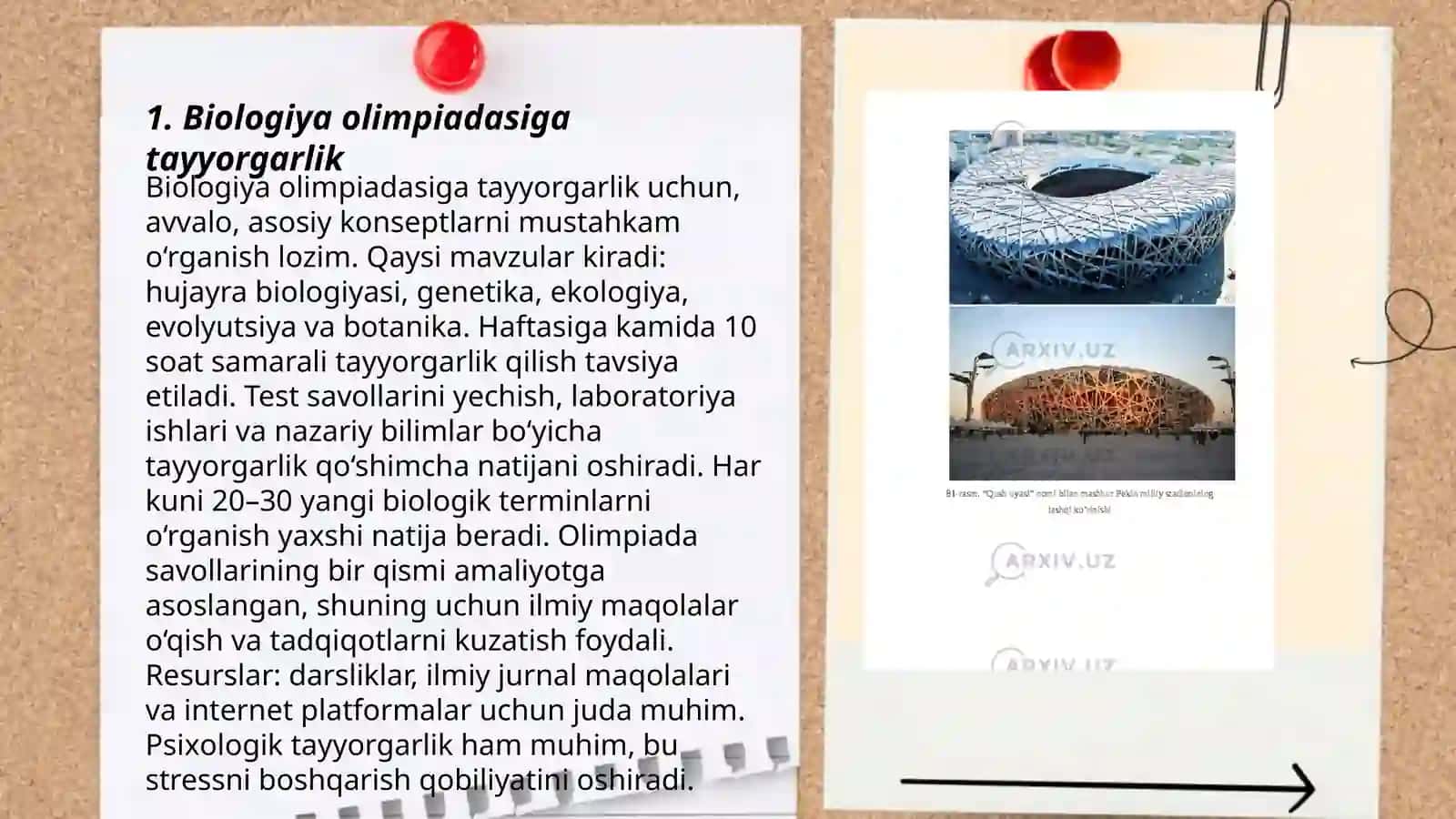 Biologiyadan olimpiada o'tkazish metodikasi 3