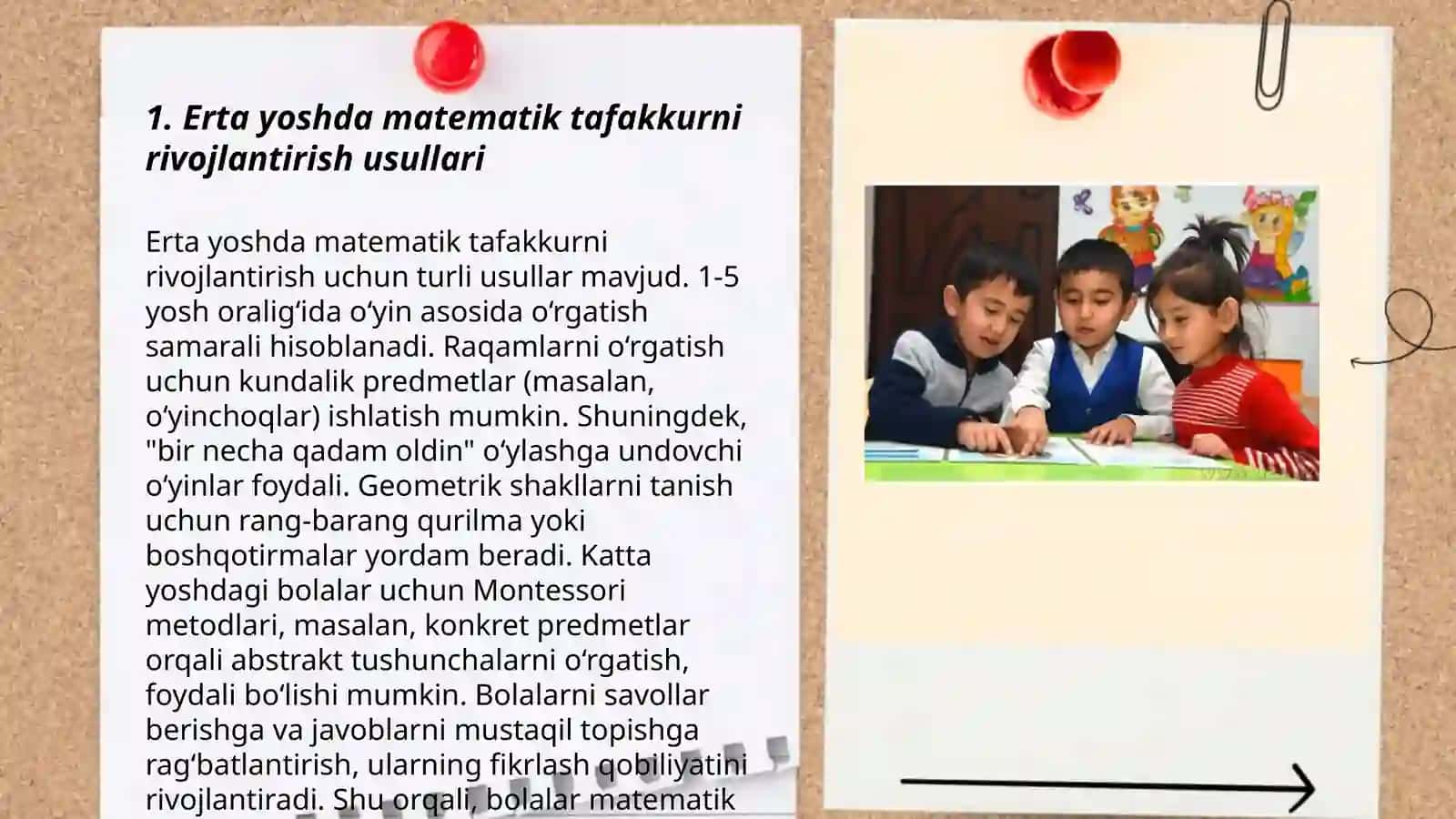 Maktabgacha ta'lim tashkilotida matematika o'rgatishning zamonaviy metodlari 3