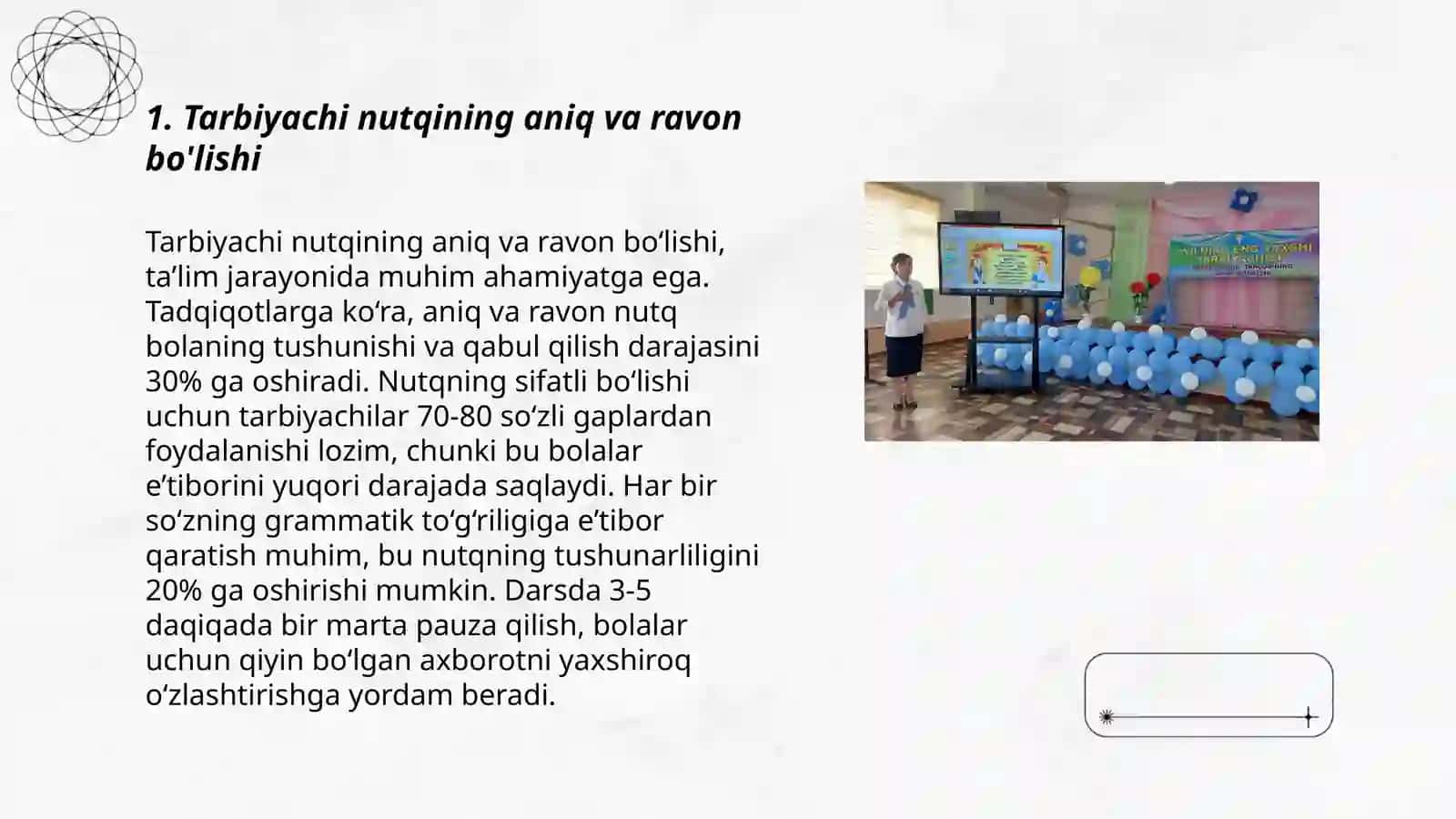 Tarbiyachi nutqiga qoʻyiladigan pedagogik talablar 3