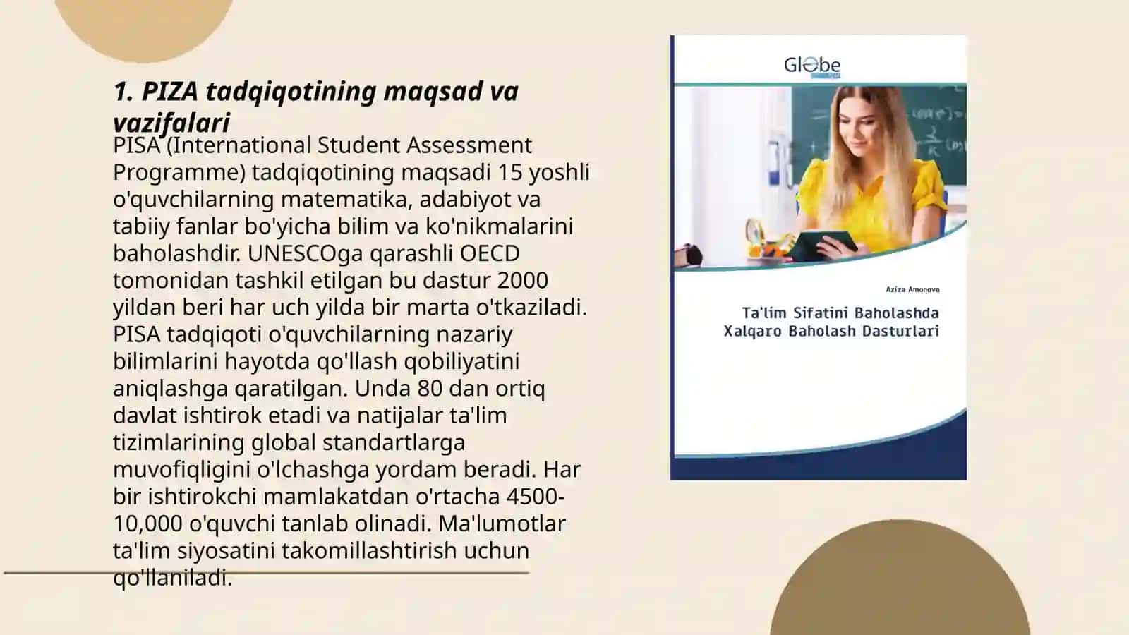 PIZA, PIRLS, TIMSS tadqiqot dasturlarining o'quvchilar ongida shakillanishi 3