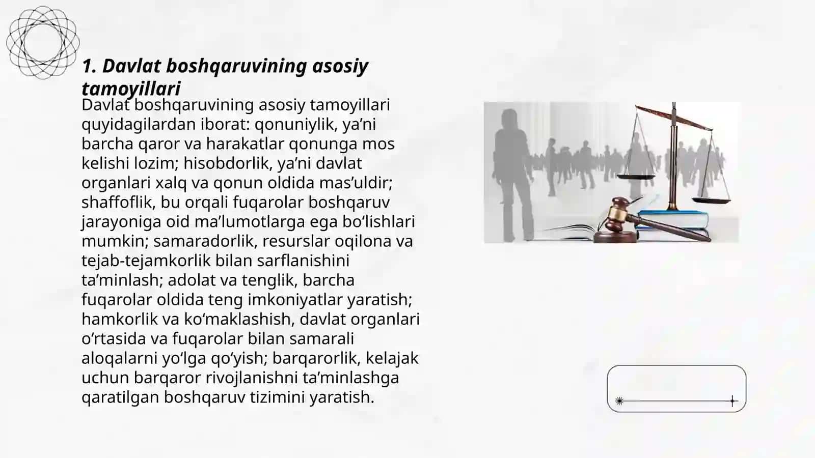 Davlat boshqaruvining asosiy tamoyillari 3
