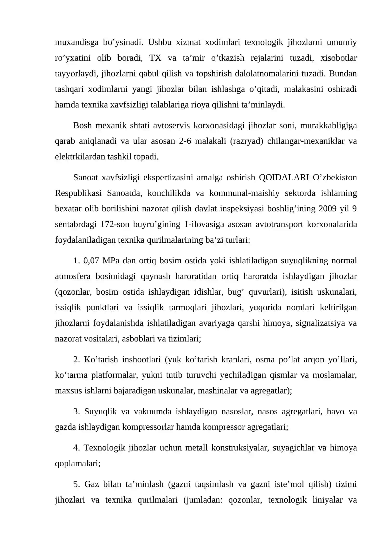 Тexnologik jihozlarga ТХ va JТ o’tkazish tizimi 3
