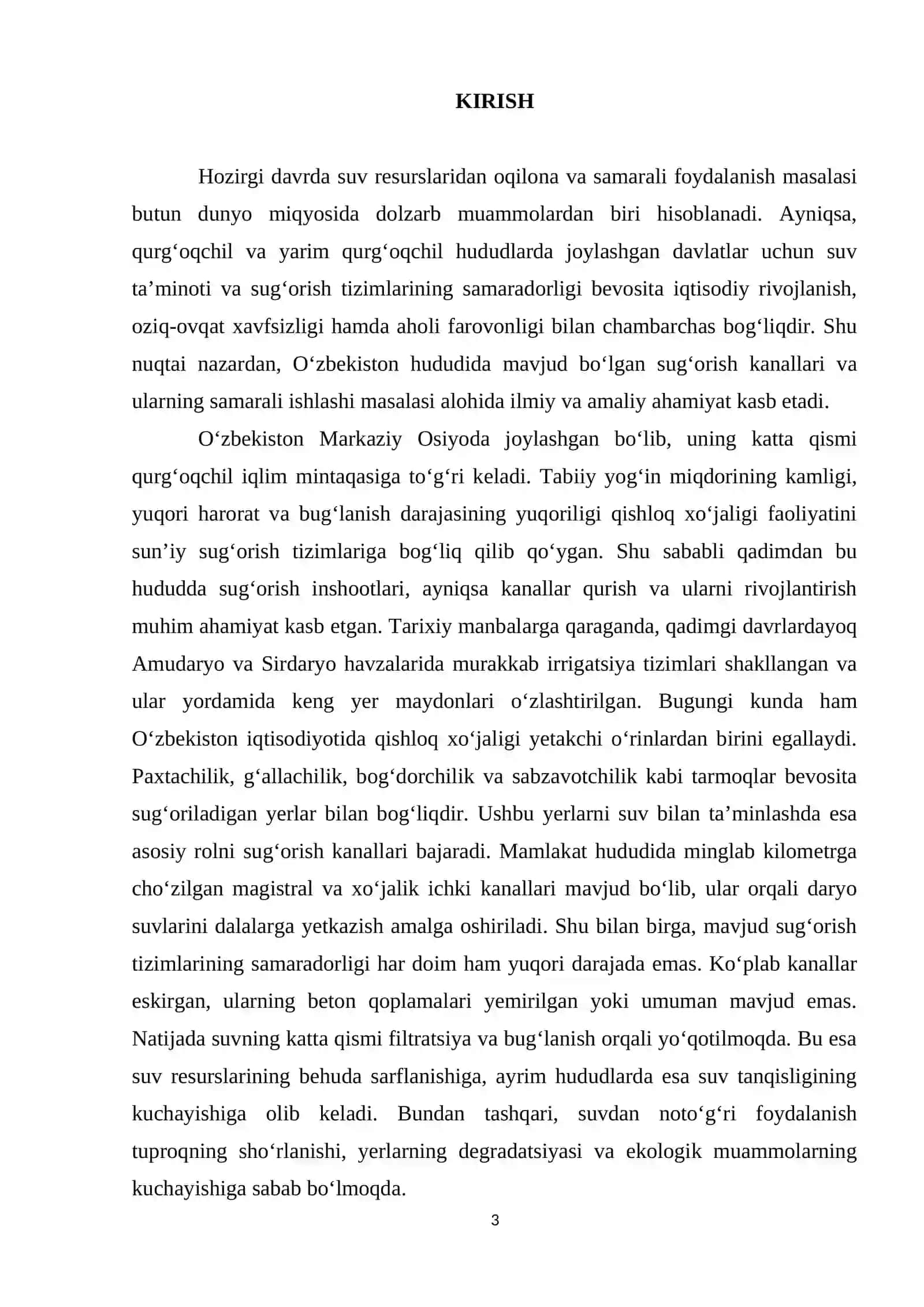 O‘zbekiston kanallari va ulardan samarali foydalanish muammolari 3