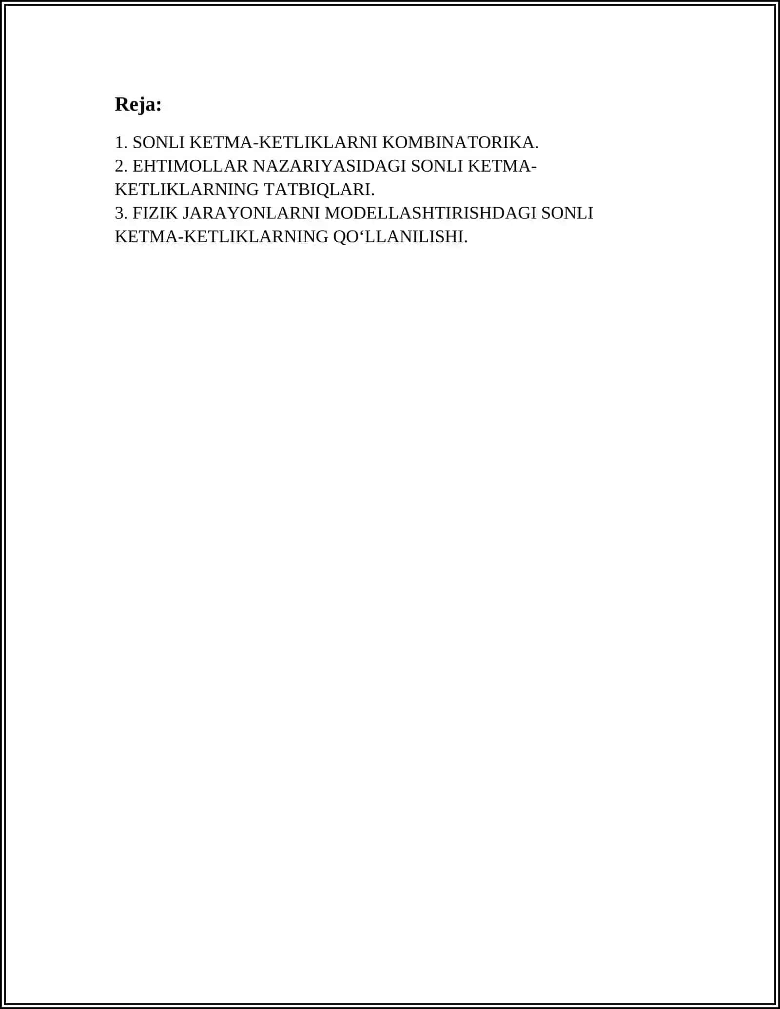 SONLI KETMA-KETLIKLARNI KOMBINATORIKA 3
