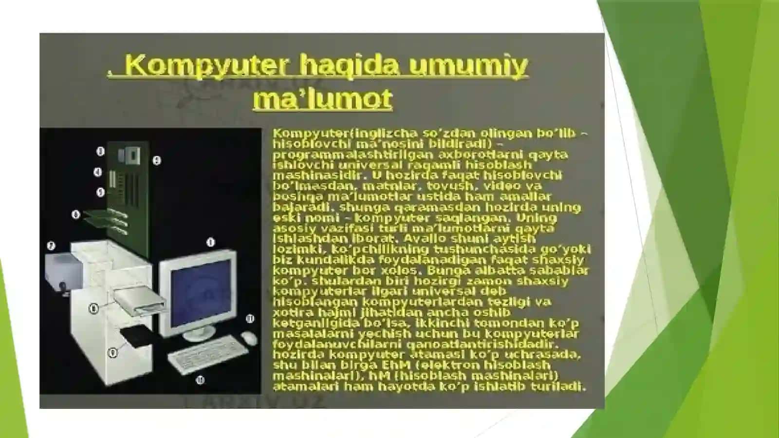 3-kurs (sirtqi)MatematikavaInformatikaMI-106-22-guruxtalabasiRAJABOVA RASHIDANING Kompyuter ARXITEKTURASI 3