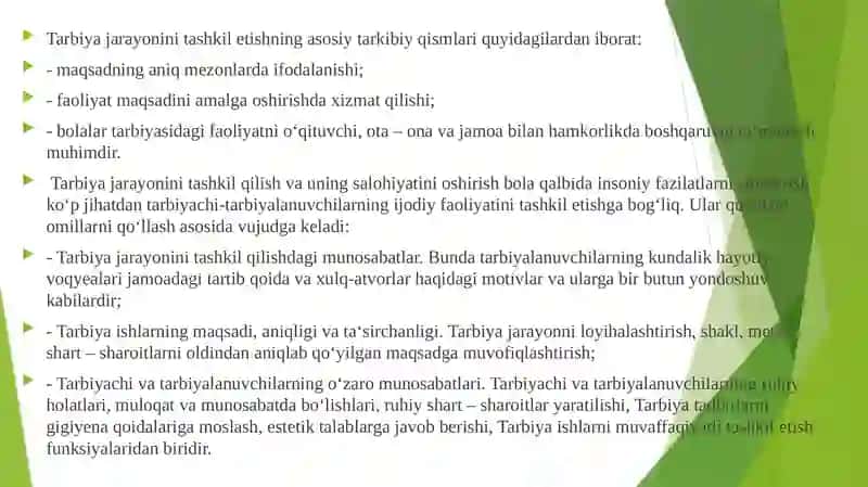 "Tarbiya" fanini o‘qitishda elektron-modulli shakldanfoydalanish 3