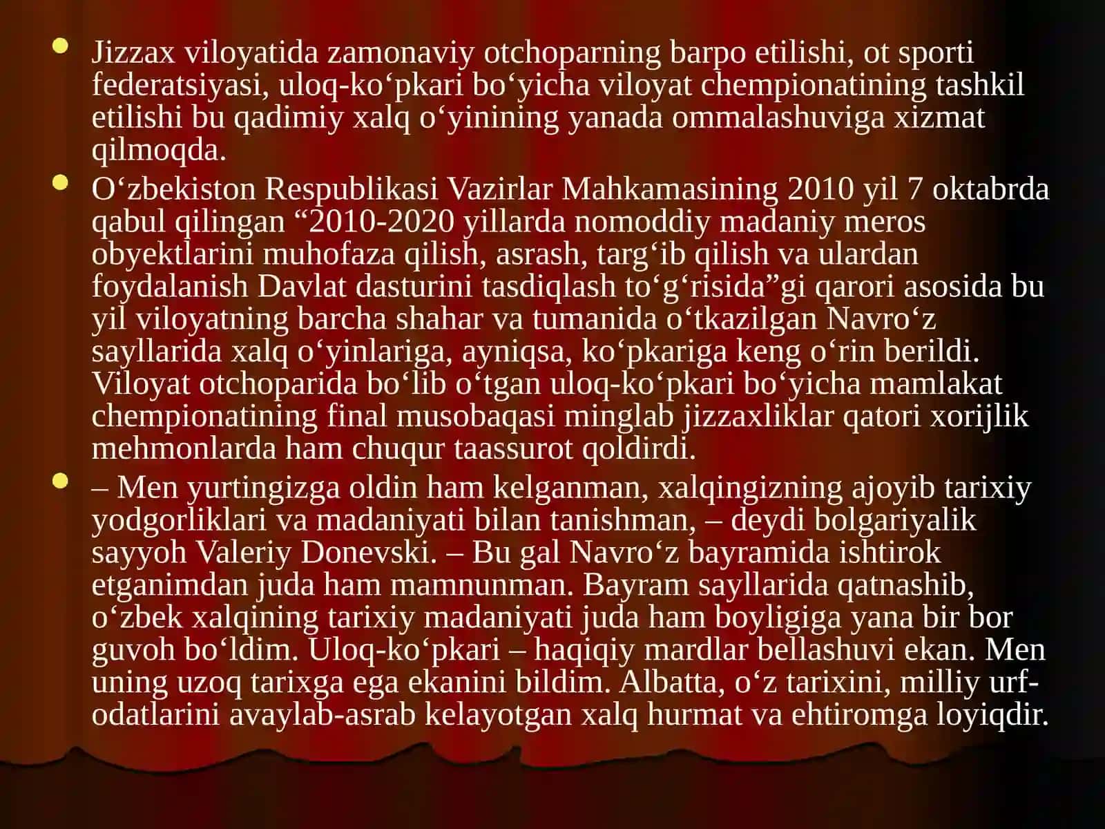 Madaniytaraqqiyot va Madaniy meros 3
