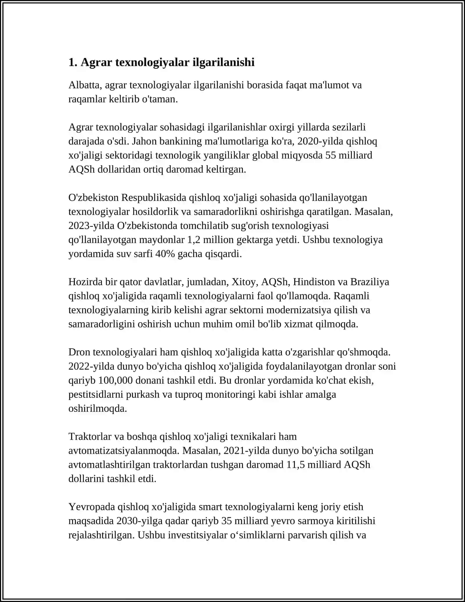 QISHLOQ XO’JALIGI VA SANOAT SOHASIDAGI O’ZGARISHLAR 3