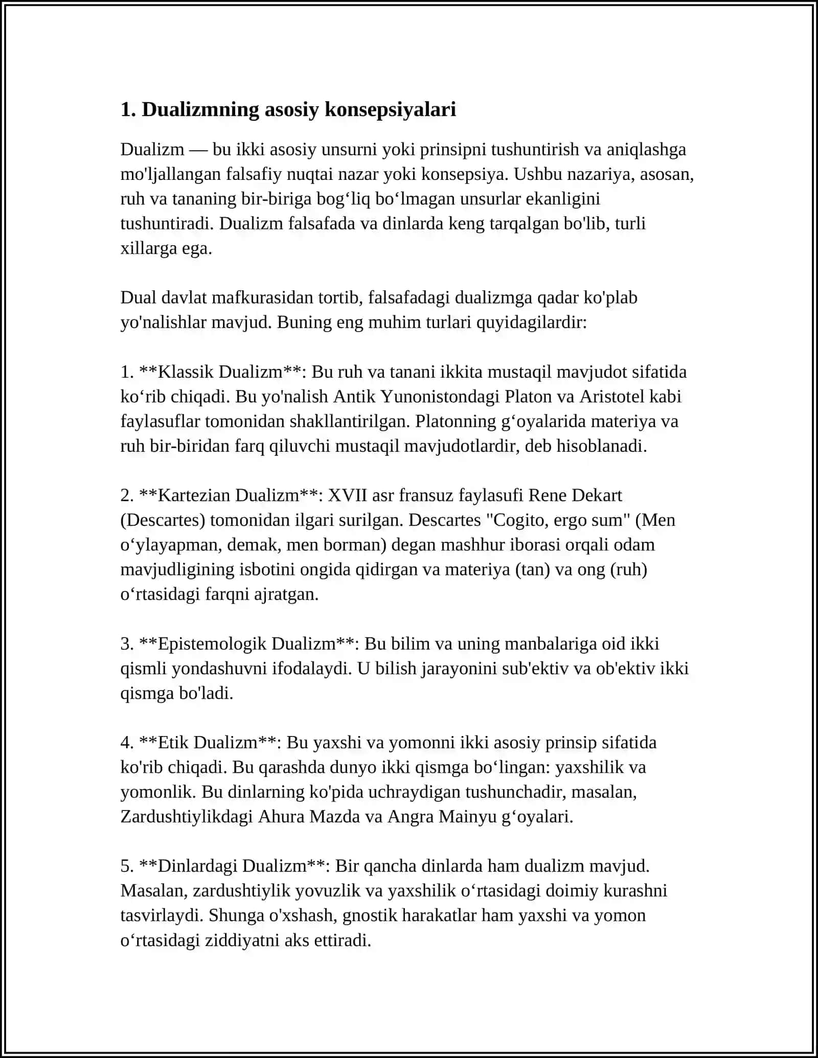 INSONNI TUSHINISHGA DUALIZM VA MONIZM NUQTAI NAZARIDAN YONDASHUV 3