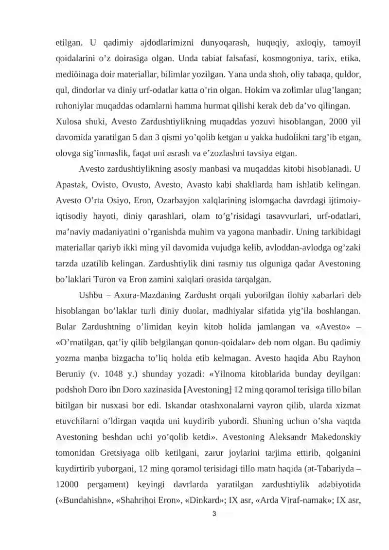 "Avesto" asarining o‘rganilish tarixi 3