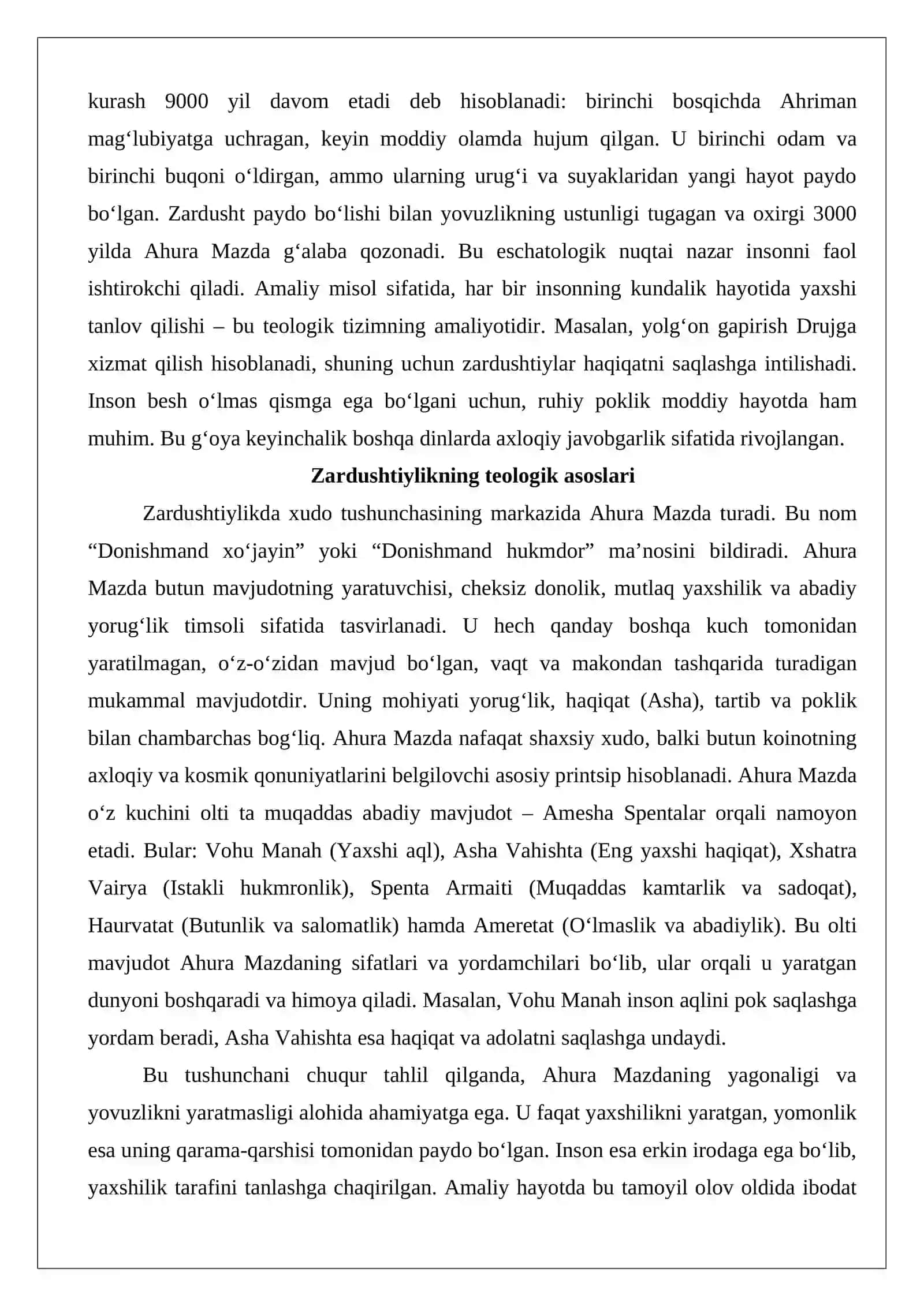Zardushtiylikning teologik tizimi va diniy marosimlari 3