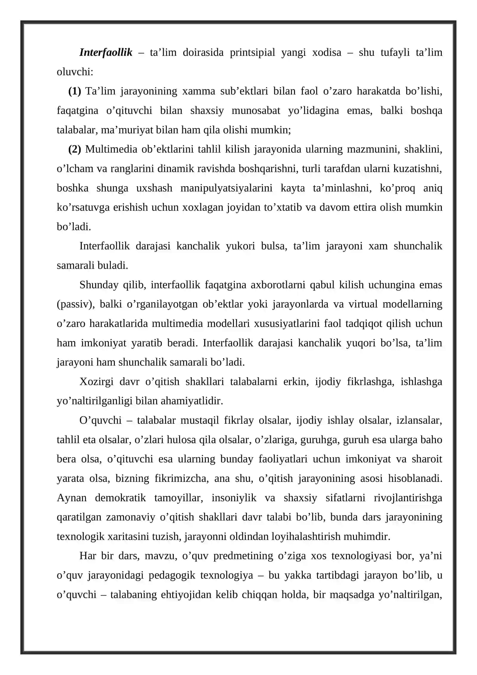 Pedagogik faoliyatning kontseptual asoslari 3