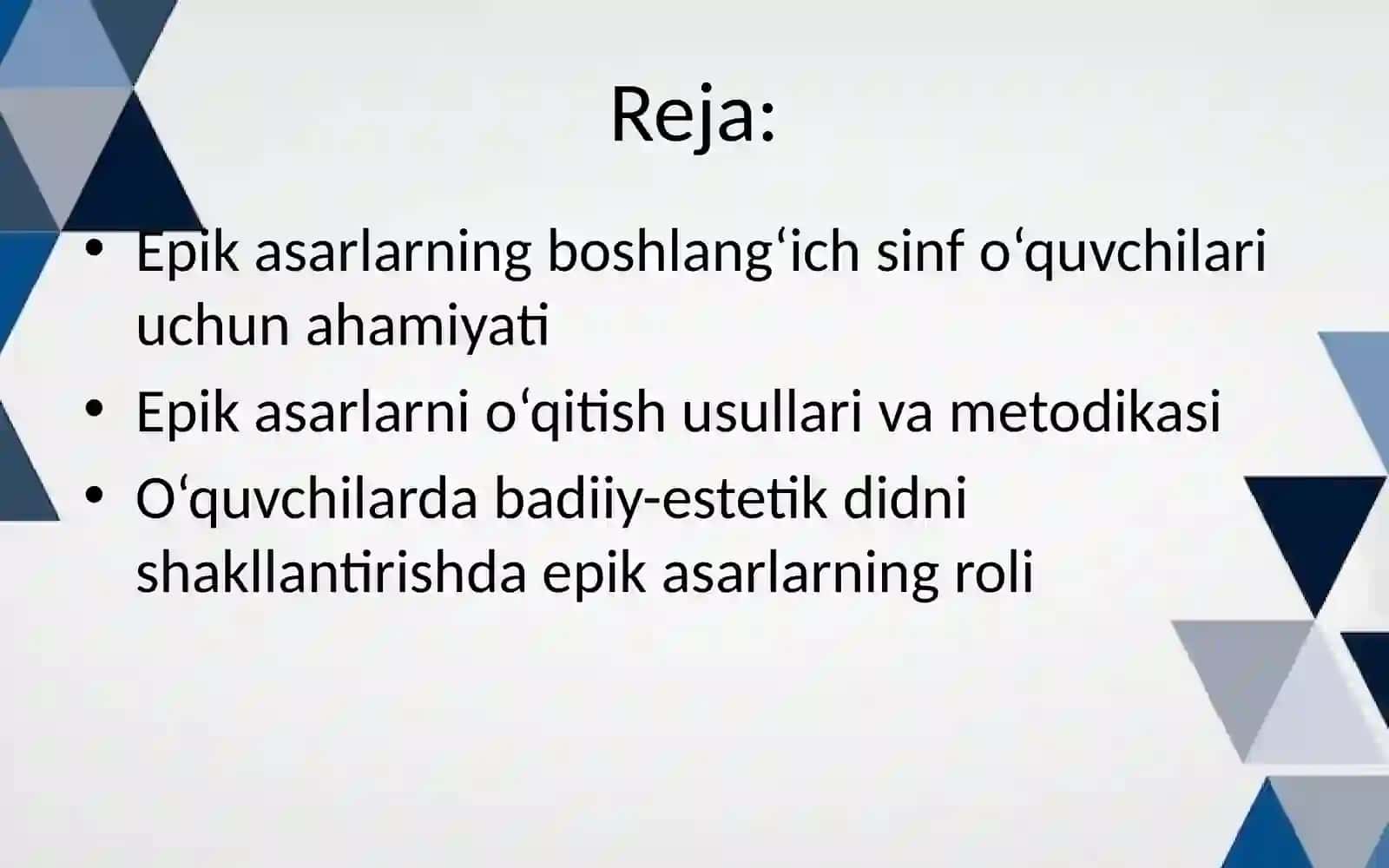BOSHLANG‘ICH SINFLARDA EPIK ASARLAR USTIDA ISHLASH 3