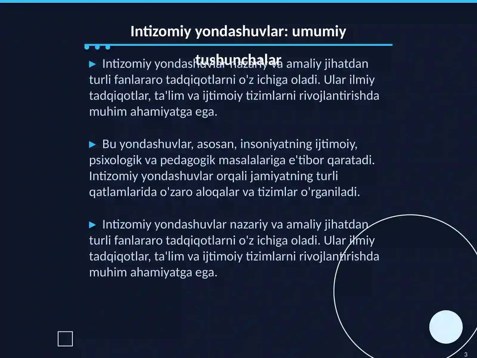 Intizomiy yondashuvlar: falsafa sotsiologiya, psixologiya, pedagogika 3
