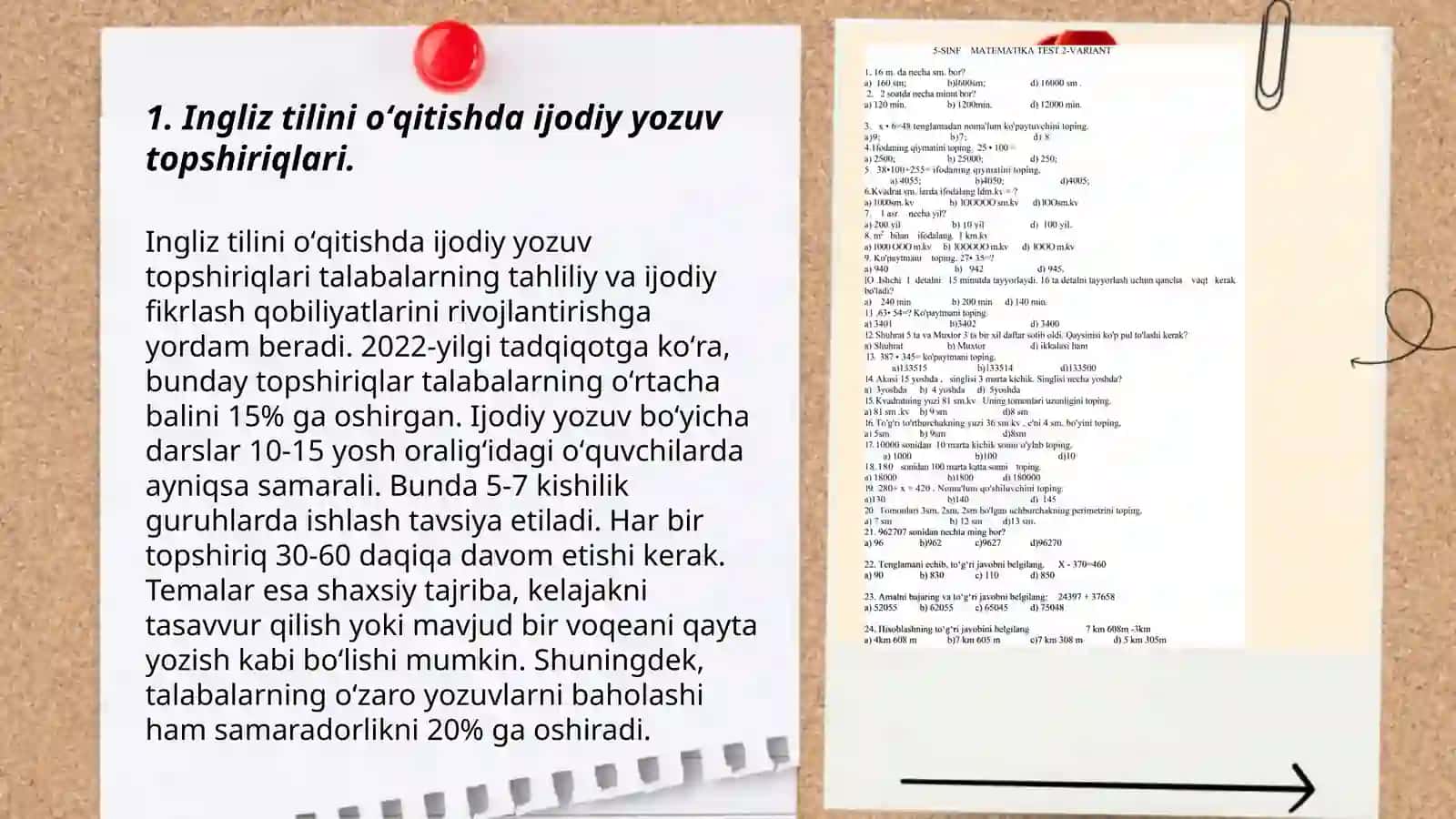 Ingliz tilini oʻqitishda ijodiy topshiriqlarni bajarishning ahamiyati 3