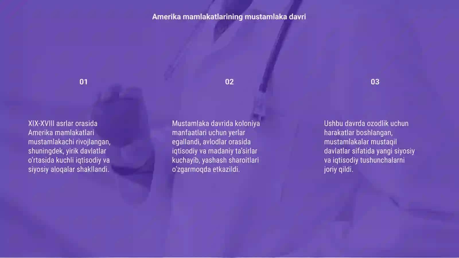 XIX-XVIII asrlarda Amerika mamlakatlari 3