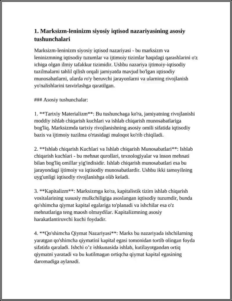 MARKSIZM VA LENINIZM SIYOSIY IQTISOD NAZARIYALARI 3