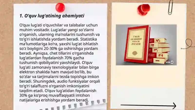 O'quv lug'atlaridan foydalanish usullari 3