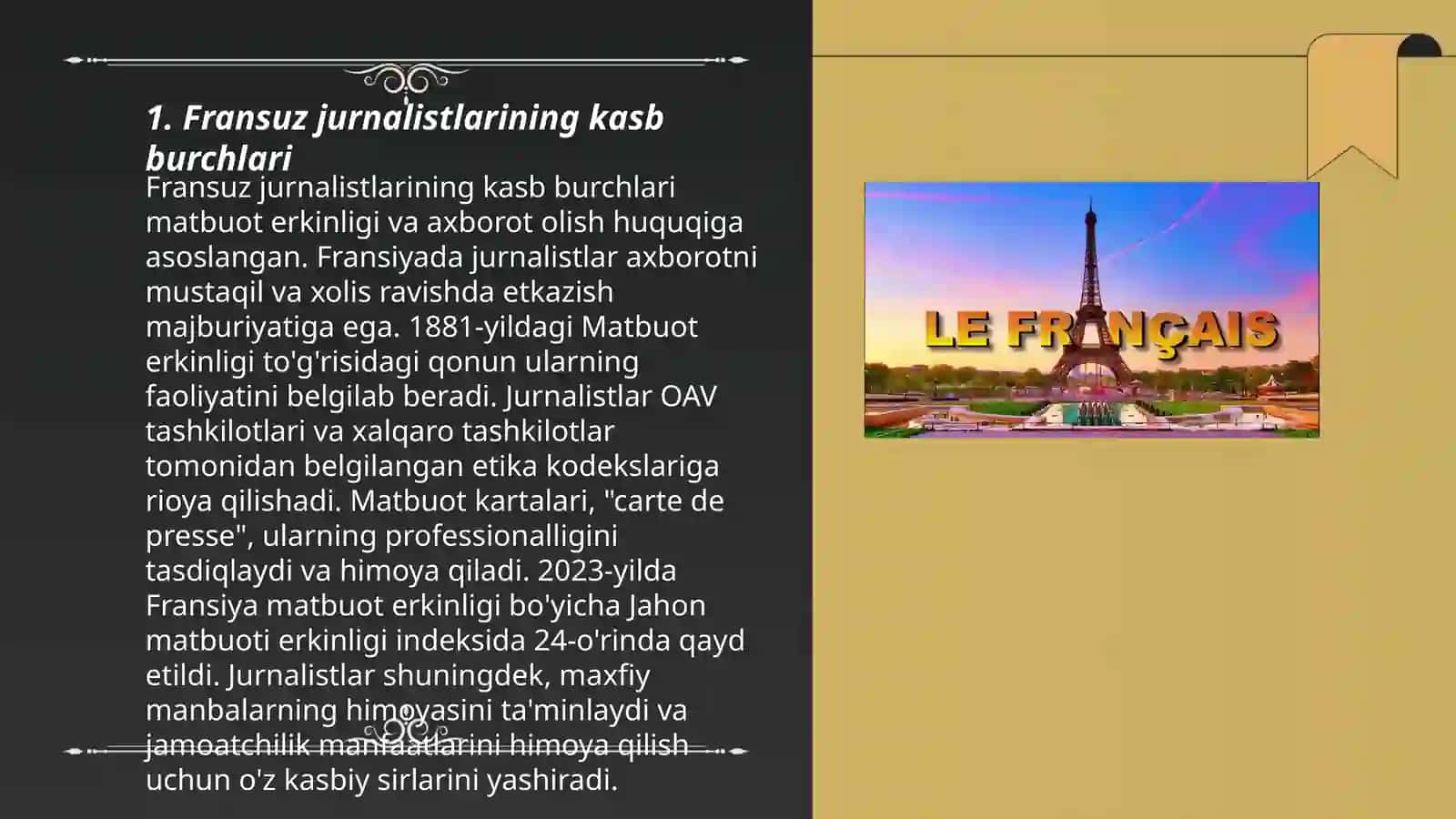Fransuz jurnalistlarining kasb burchlari xaritasi 3