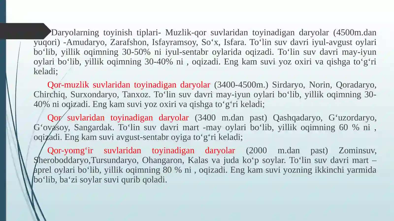 O’zbekistonda suv resurslari va ularni muxofaza etish usullari 3