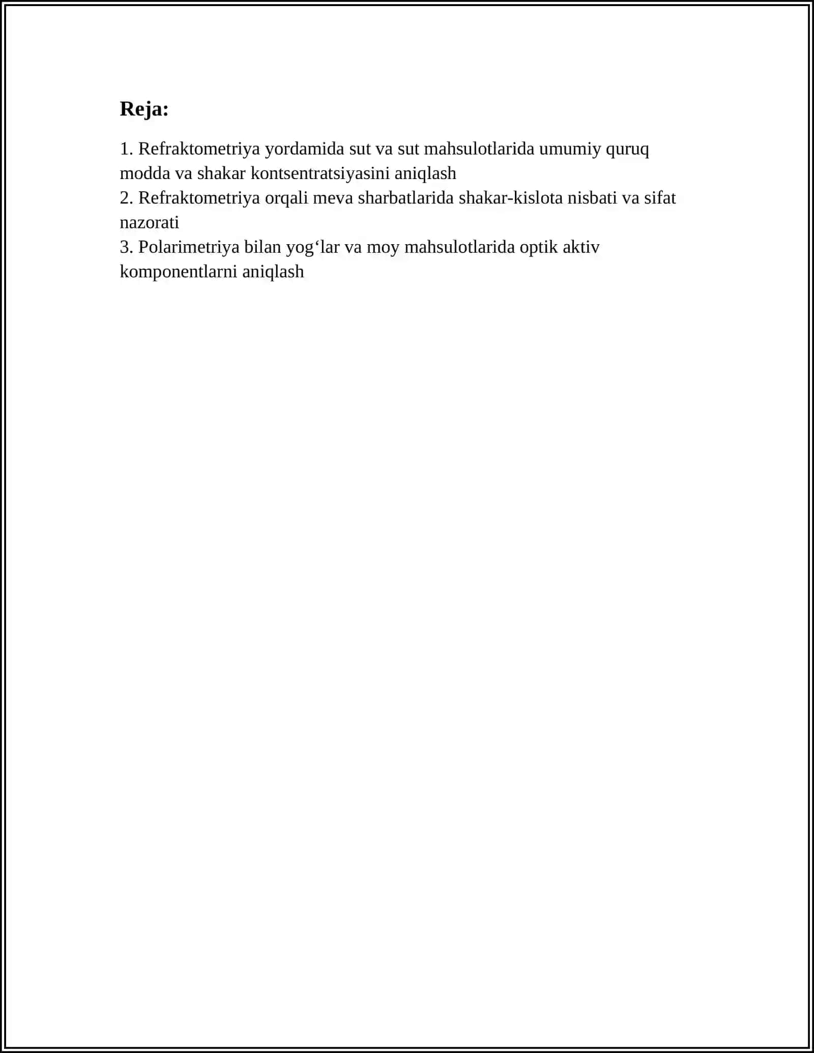 REFRAKTOMETRIYA, POLYARAMETRIYA, FLUOROMETRIYA, SPEKTROSKOPIYA 3