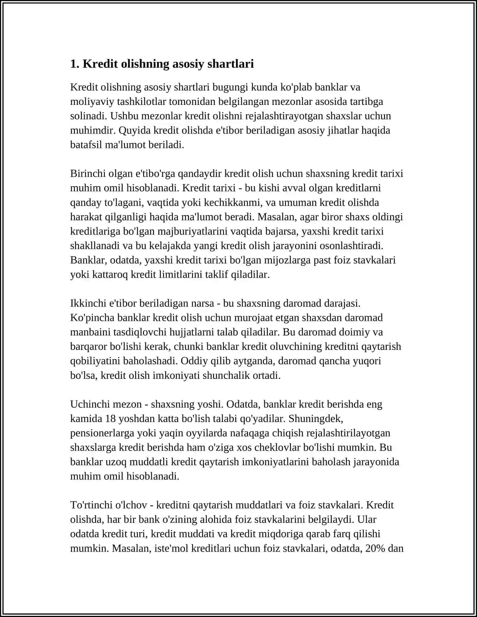 KREDIT OLISH 3
