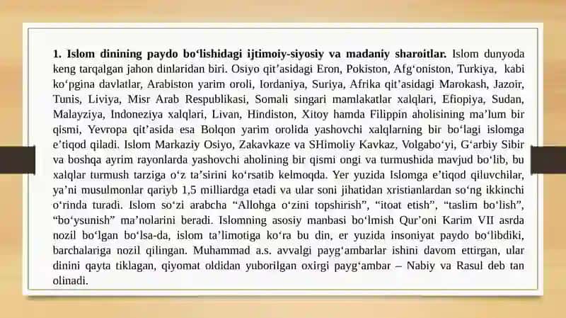 Islom Qadriyatları va Maʼrifatininghozirgi davrdagi ahamiyati 3