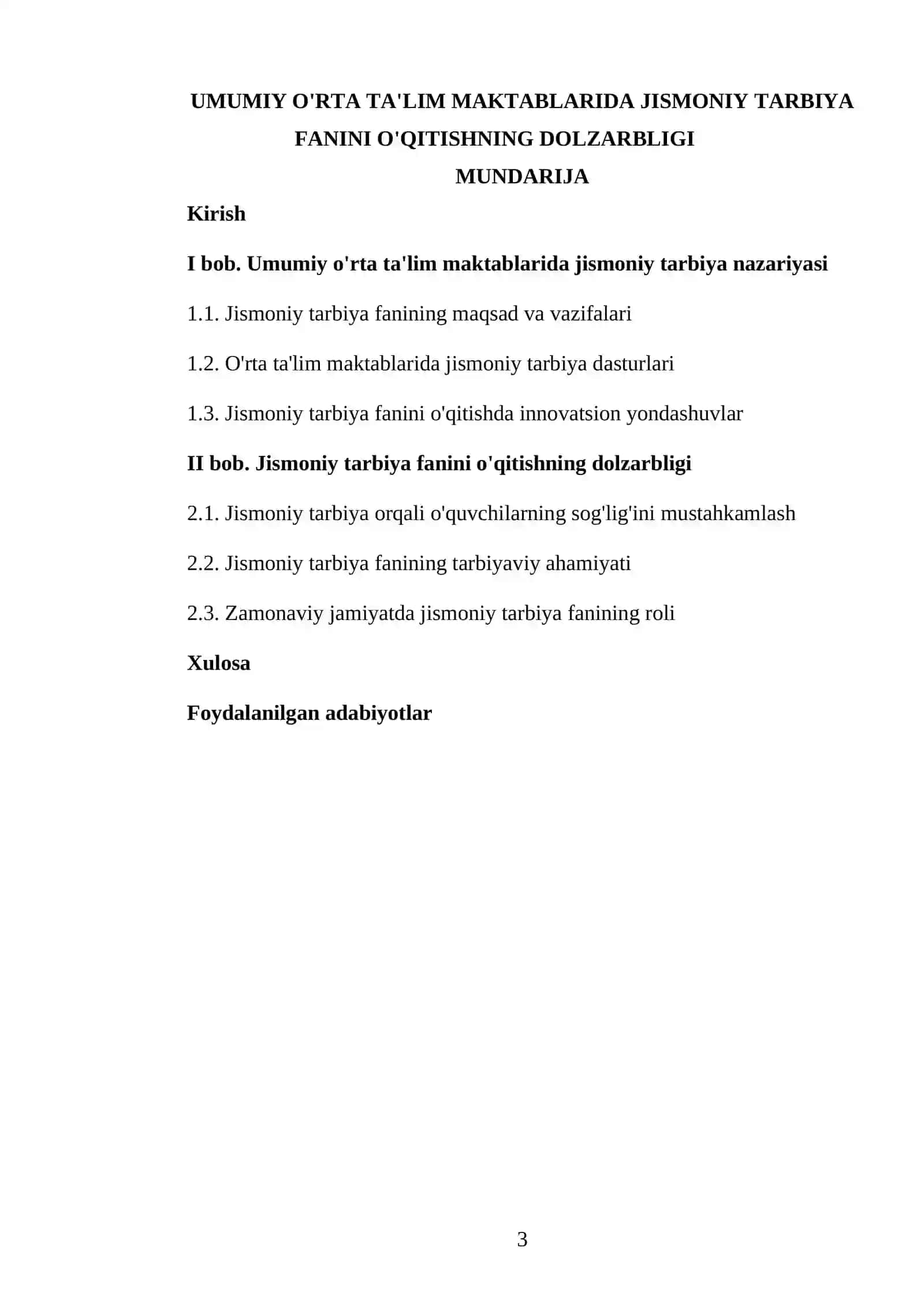 JISMONIY TARBIYA FANINI O'QITISHNING DOLZARBLIGI 3