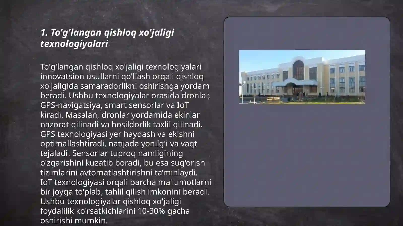 Qishloq xõjaligi va sanoat sohasidagi oʻzgarishlar 3