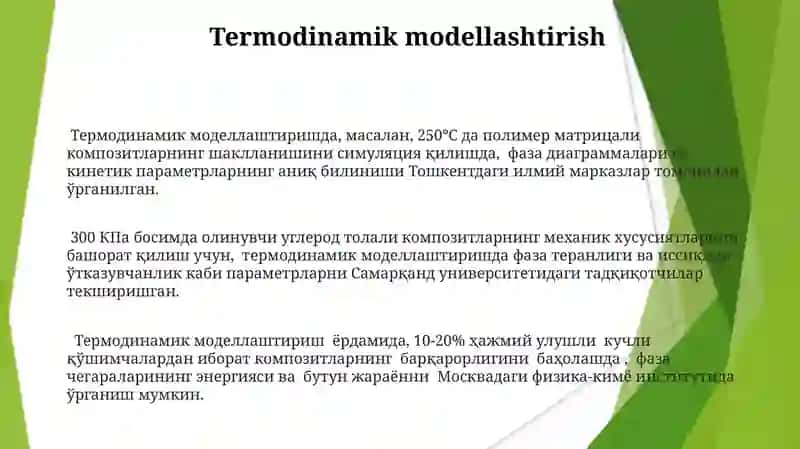 Kompozitsion materiallar olishning termodinamik asoslari 3