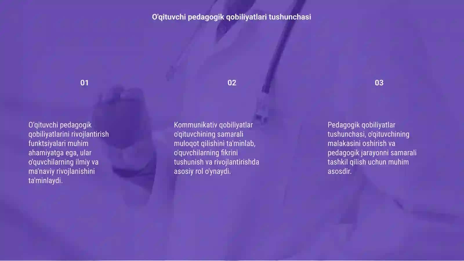 O'qituvchi pedagogik qobiliyatlarini rivojlantirish funktsiyalari 3