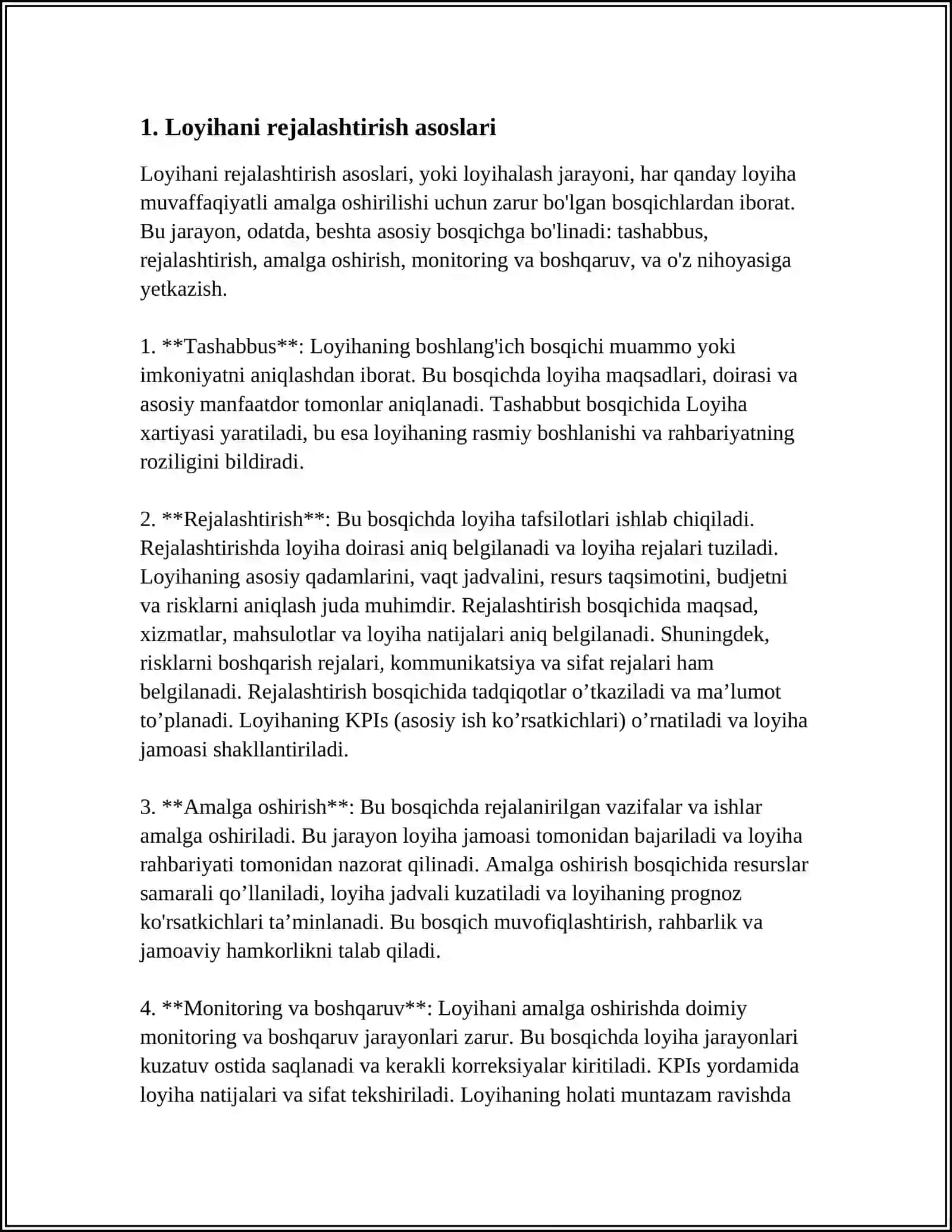 MUSTAQIL ISH Mavzu: TADQIQOT LOYHASINI ISHLAB CHIQISH 3
