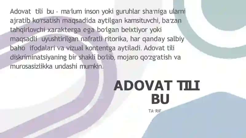 IJTIMOIY TARMOQLARDA ADOVAT TILI PARVINA OMOM 3