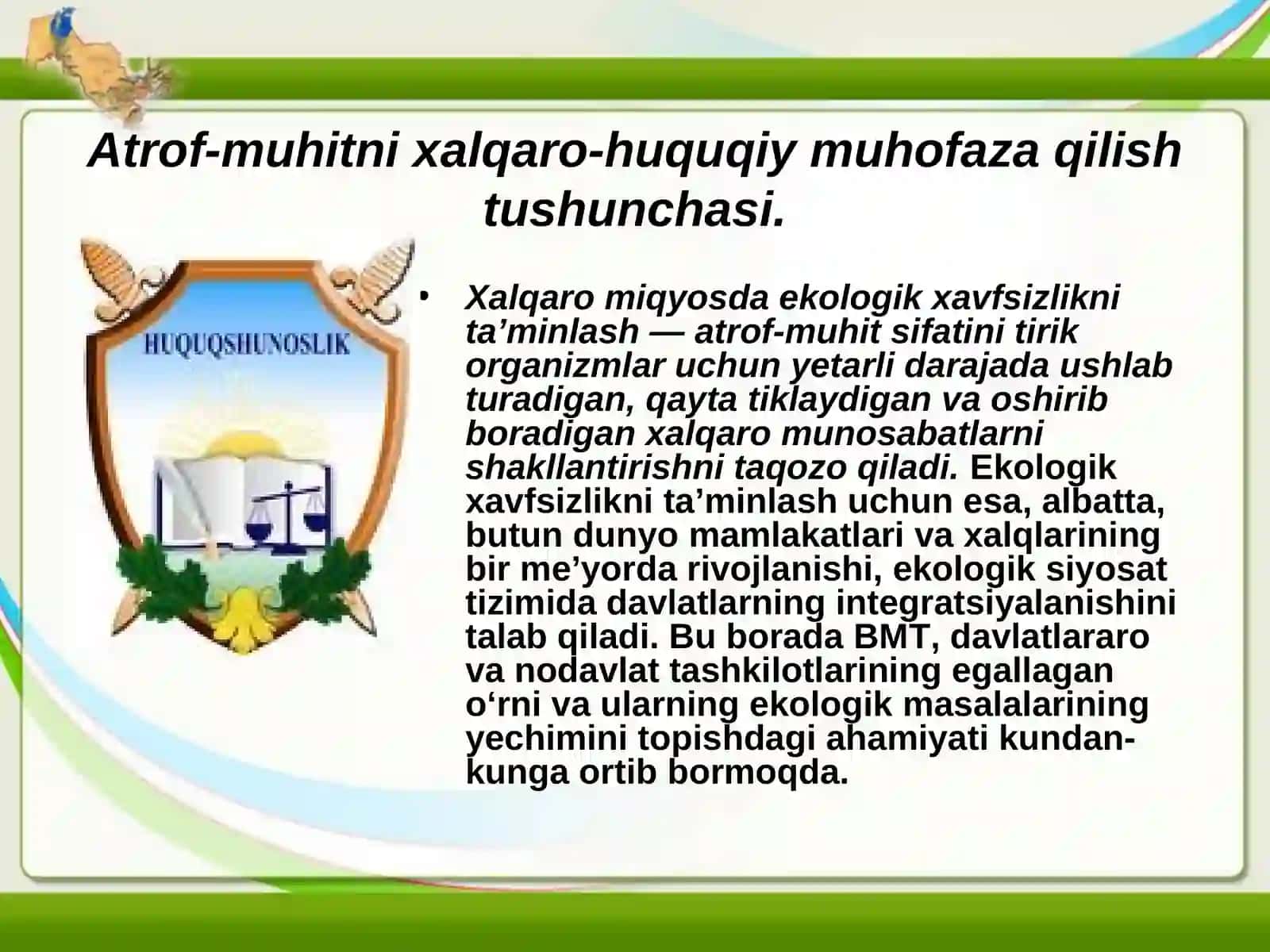 Atrof-muhitni xalqaro-huquqiy muhofaza qilish 3