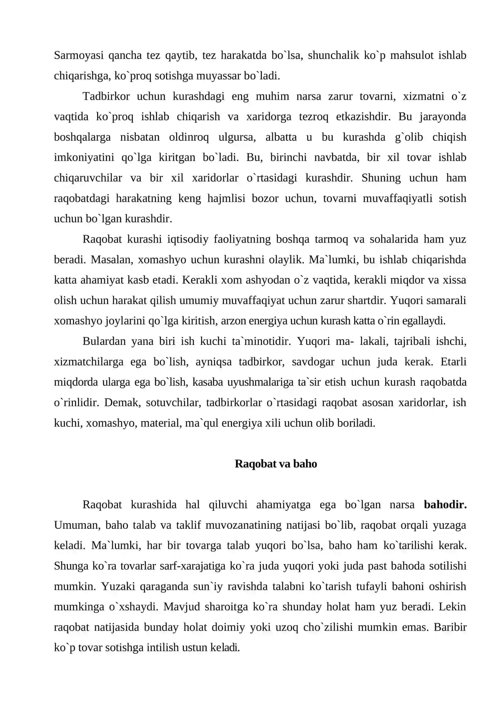 Iqtisodiy raqobat tushunchasi 3
