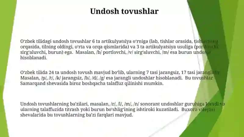 Fonema nazariyasi. Oʼzbek tili fonologiyasi 3