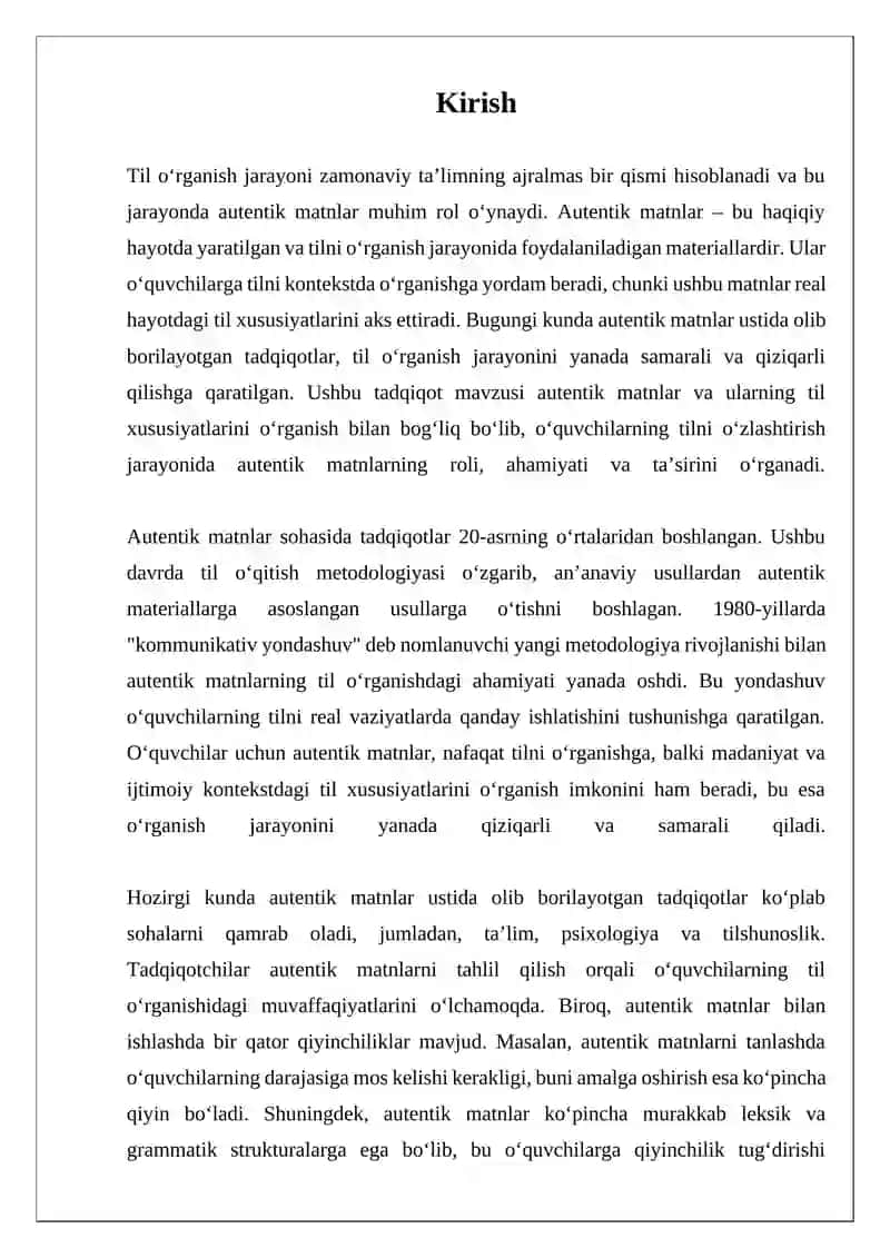 Autentik matnlarning til xususiyatlarini oʻrganish 3