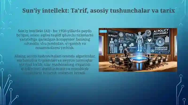 Sun'iy intellekt: Ta'rif, asosiy tushunchalar va tarix 3