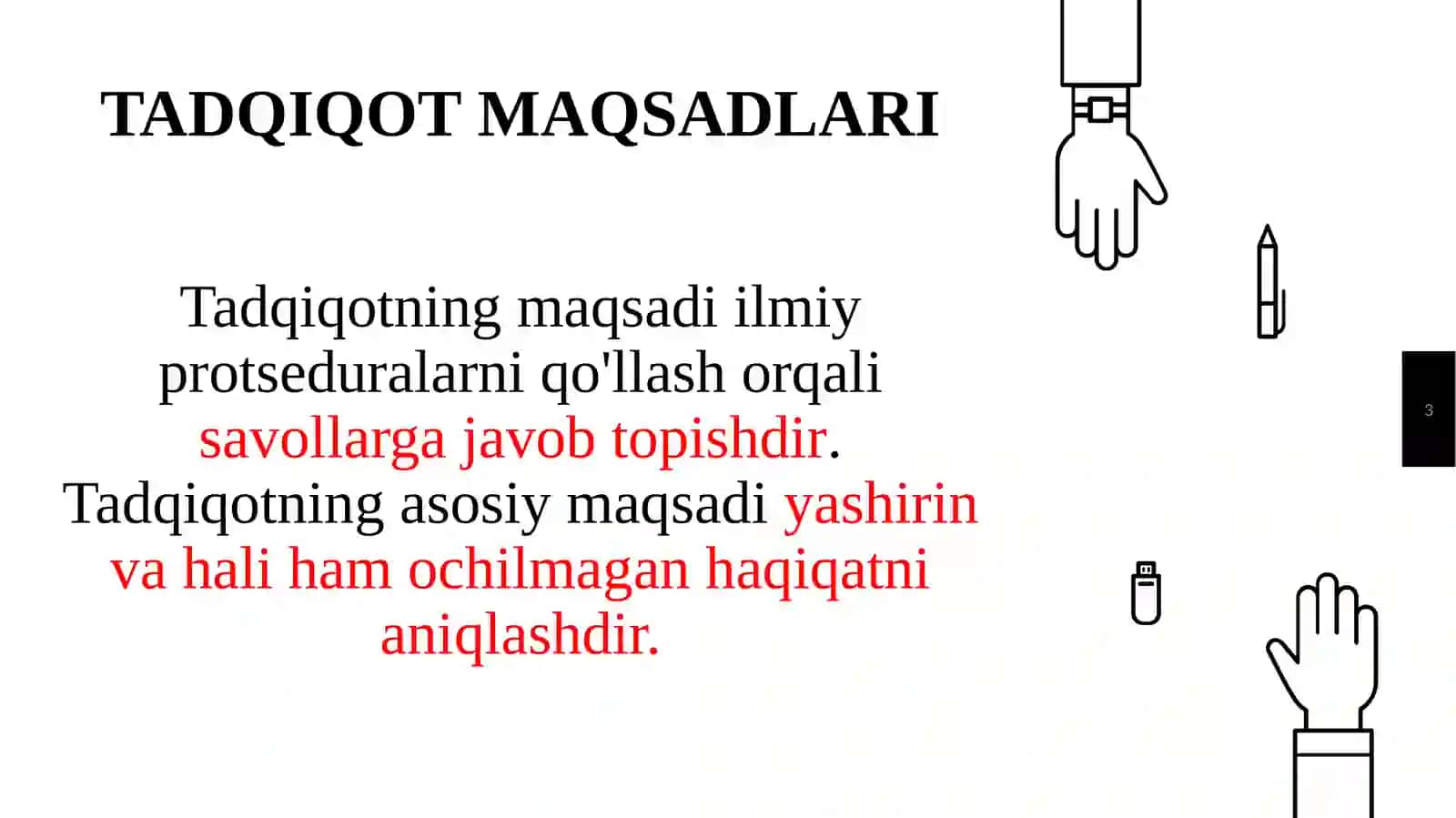Tadqiqot mavzusini tanlash 3