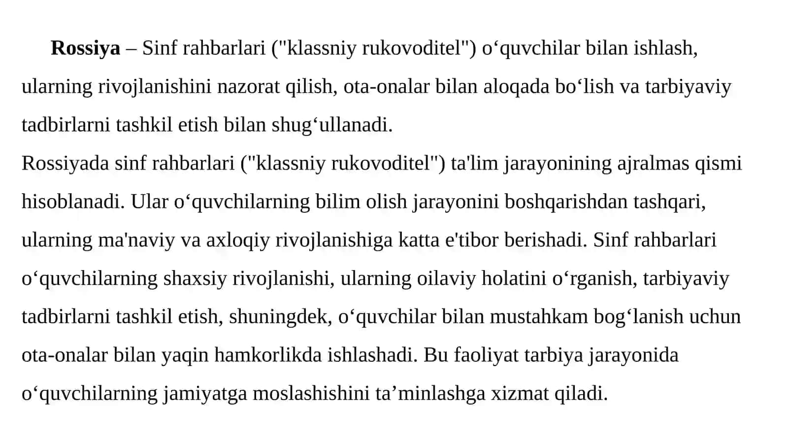 Rivojlangan davlatlar ta’lim tizimida sinf rahbari faoliyati 3