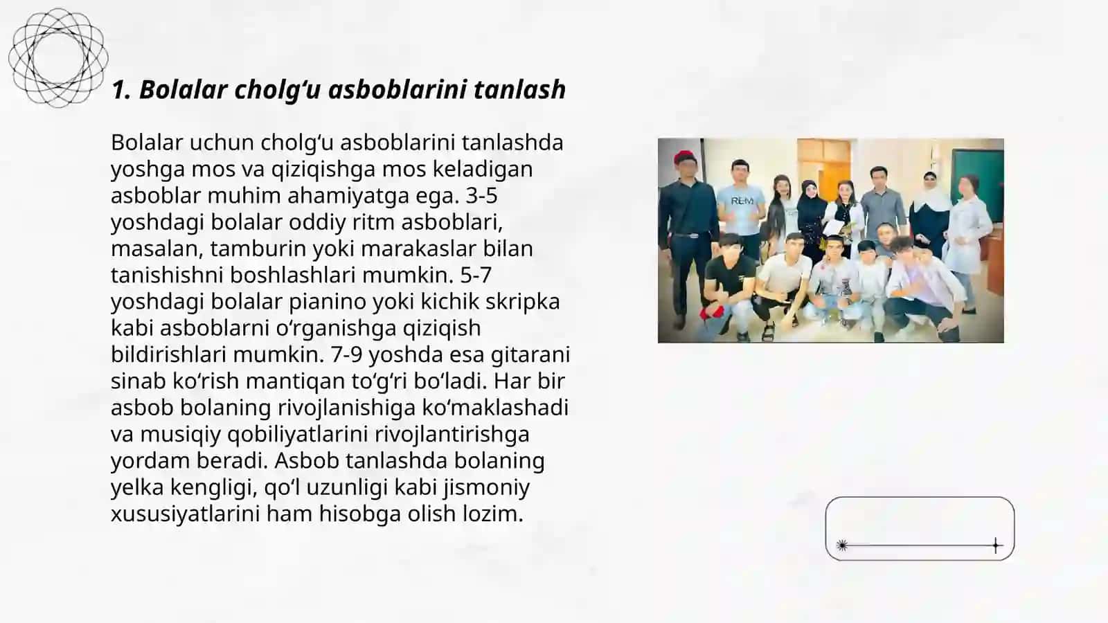 Bolalar cholg‘u asboblarida jo‘r bo‘lish faoliyatini shakllantirish 3