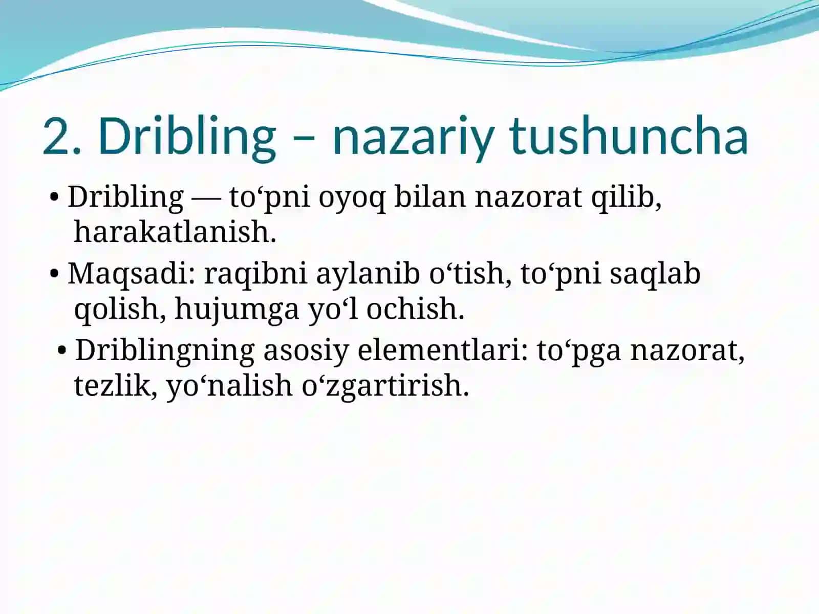 Futboldatoʻp bilan harakatlanish va pas berish texnikasi 3