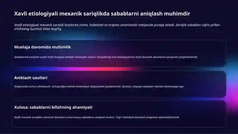 Xavli etiologiyali  mexanik sariqlik 3