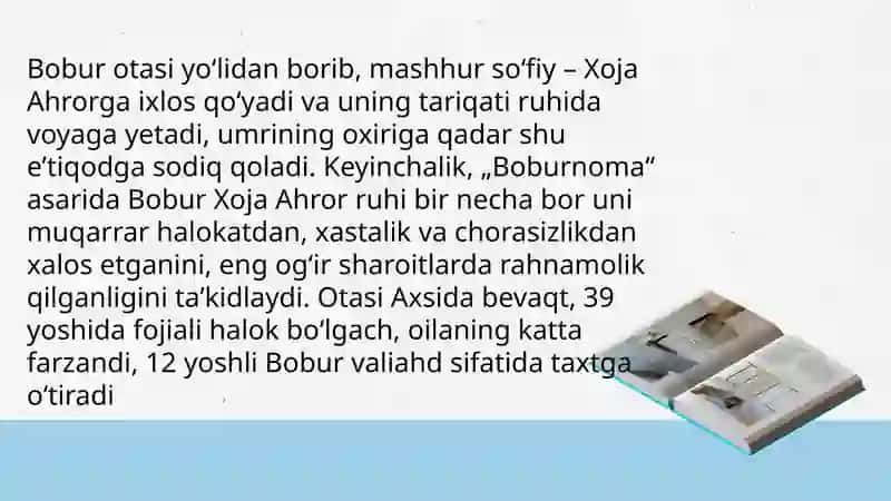 Begancha Mehrangizning O'zbek adabiyoti fanidan taqdimoti Z.M.Boburlikasida Vatansog'inchi 3