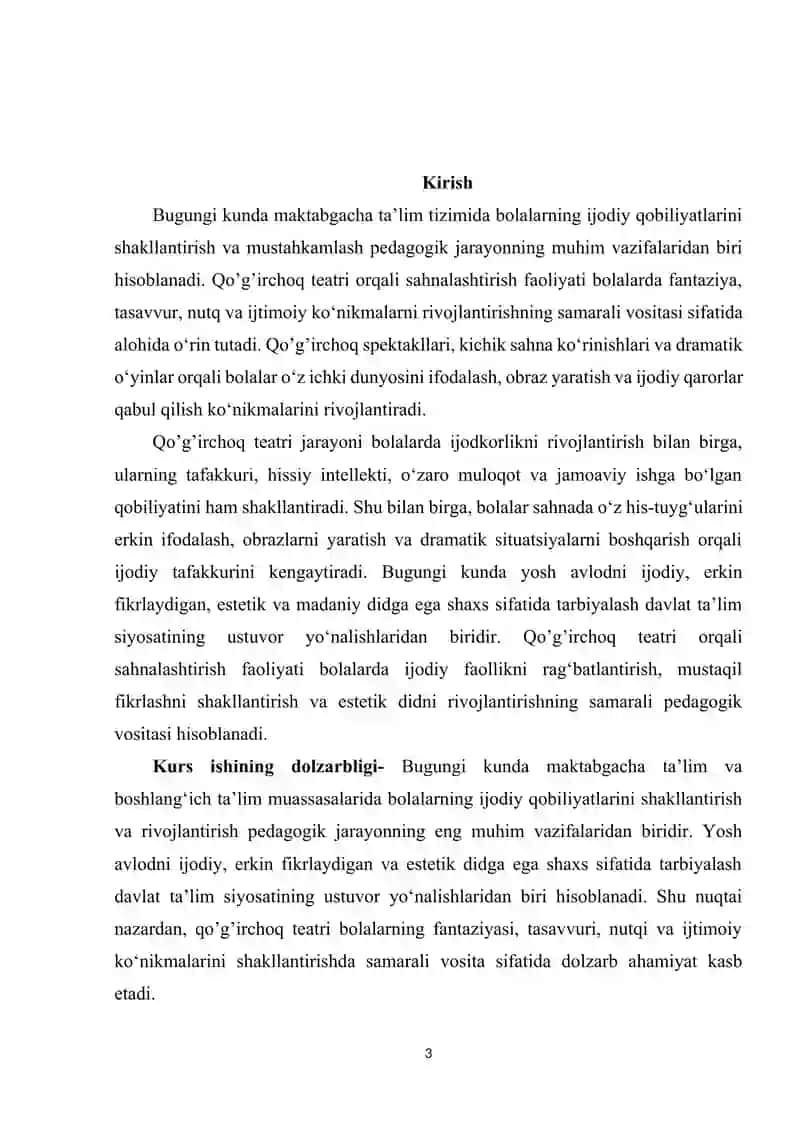 Qo’g’irchoq teatri orqali sahna ijodkorligini rivojlantirish 3