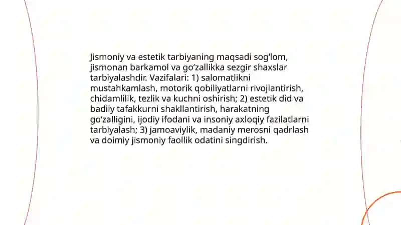 Jismoniy va estetik tarbiya 3