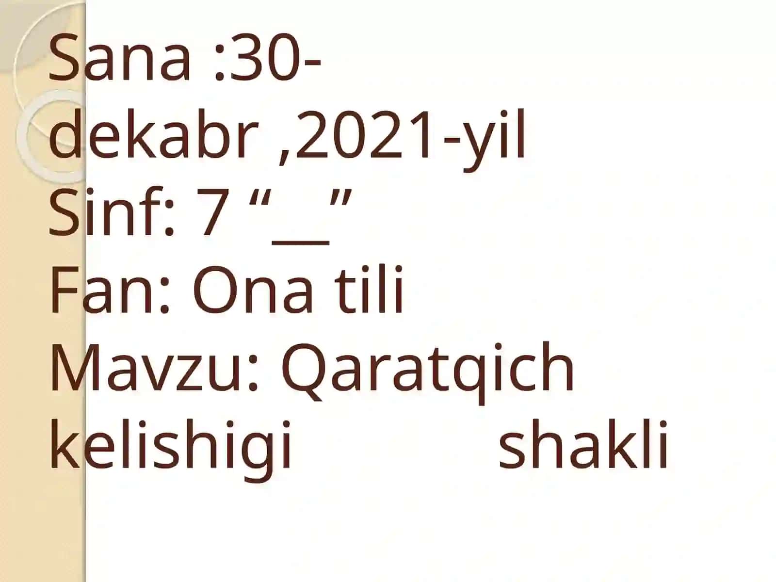 Qaratqich kelishigi shakli 3
