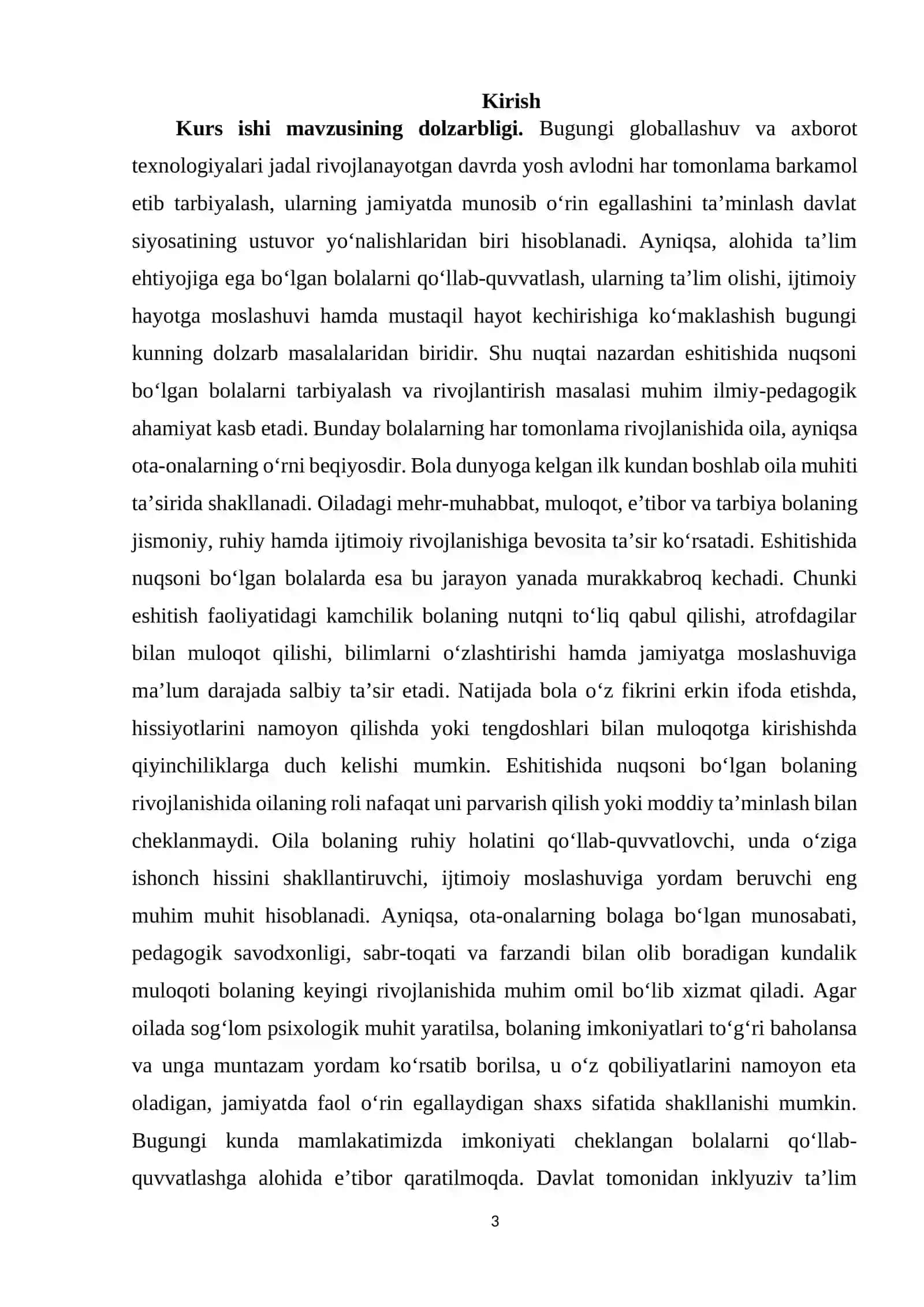 Eshitishida nuqsoni bo'lgan bolaning rivojlanishida oilaning roli 3